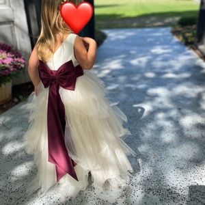 Rare Editions Ivory Flower Girl Dress